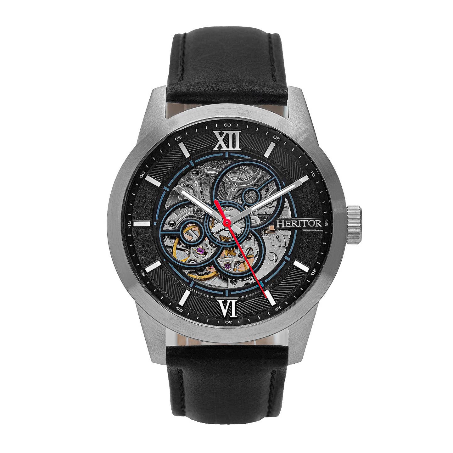 Heritor Jonas Men's Automatic Skeleton Leather Watch, Style HERHR9501