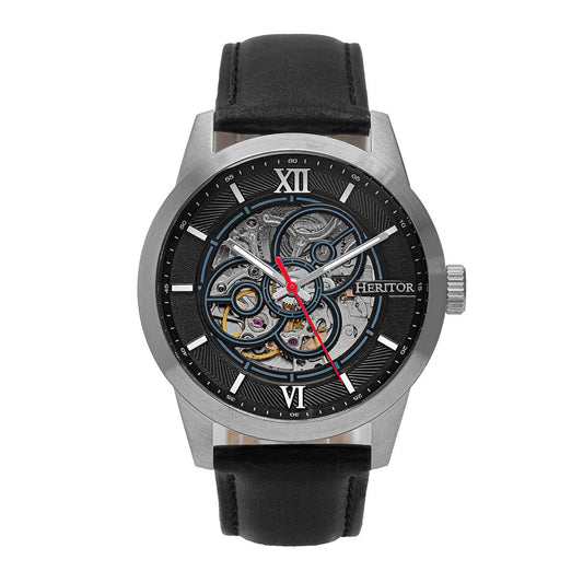 Heritor Jonas Men's Automatic Skeleton Leather Watch, Style HERHR9501