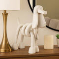 Decorative Sculpture - White Resin Modern Dog, 20 in.