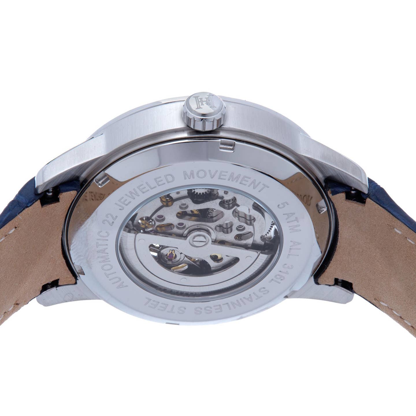 Heritor Davies Men's Automatic Semi-Skeleton Leather Watch, Style HERHS2503