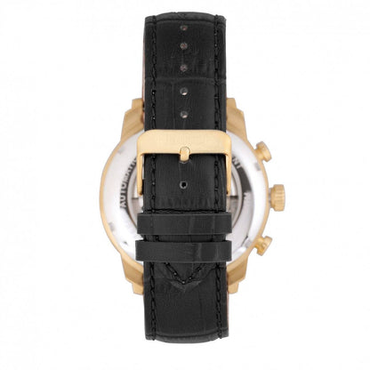 Heritor Arthur Men's Automatic Semi-Skeleton Leather Watch, Style HERHR7905