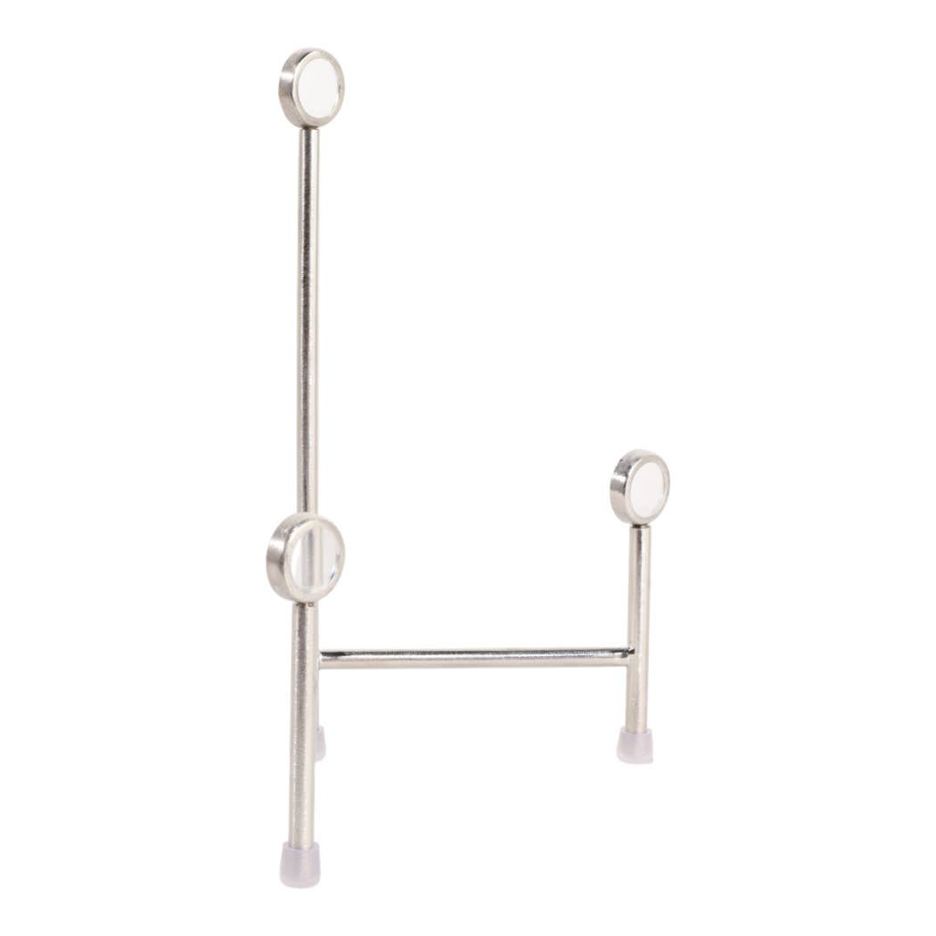Decorative Object - Silver Metal Acrylic Easel Stand, 10 in.
