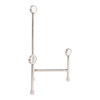 Decorative Object - Silver Metal Acrylic Easel Stand, 10 in.