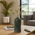 Decorative Vase - Green Ceramic Modern Tall Glazed, 14 in.