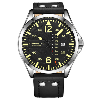 Stuhrling Original Aeronaut Men's Quartz Aviator Watch, 43mm
