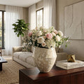 Decorative Vase - Ivory Porcelain Modern Small, 10 in.