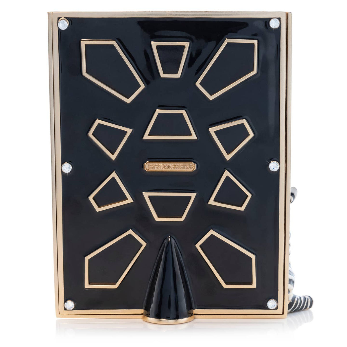 Jay Strongwater Benton Zebra 5" x 7" Crystal Enamel Picture Frame, Jungle