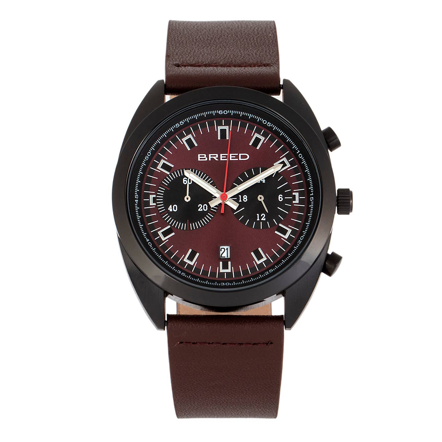 Breed Racer Men's Quartz Chronograph Date Leather Watch