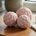 Decorative Orbs Set of 3 - Pink Resin Spheres, 4/5/6 in.