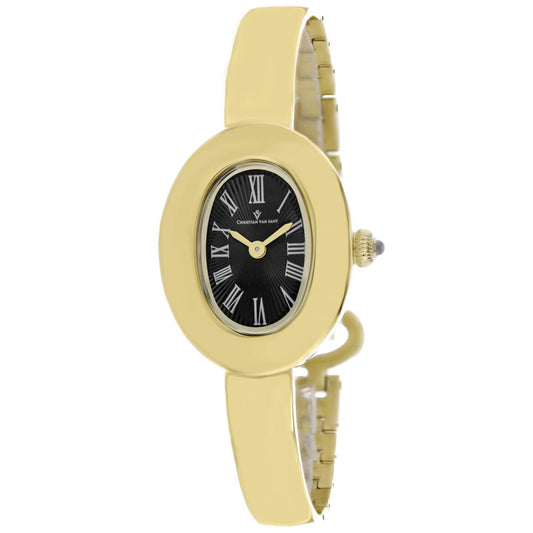 Christian Van Sant Anora Women's Quartz Watch, Black Dial
