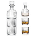 Combo Glass Whiskey Decanter Set, Decanter: 11.35 oz.; DOF glasses: 12.5 oz.