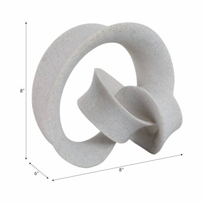 Decorative Sculpture - Gray Polyresin Small Loop, 8 in.