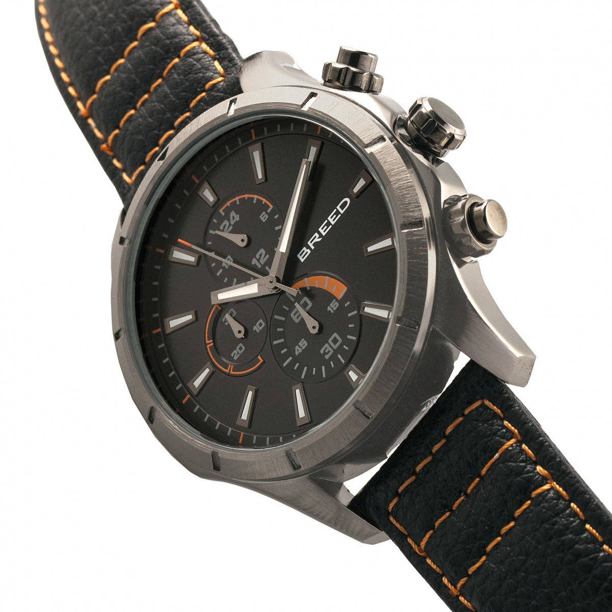 Breed Lacroix Men's Quartz Chronograph Leather Watch