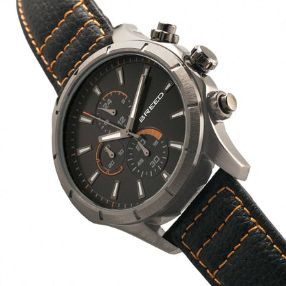 Breed Lacroix Men's Quartz Chronograph Leather Watch