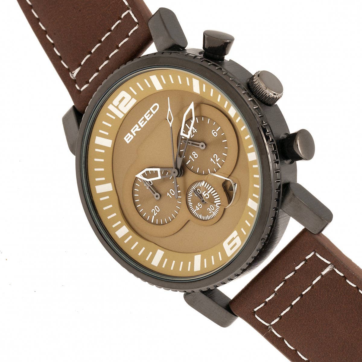 Breed Ryker Men's Quartz Chronograph Date Leather Watch