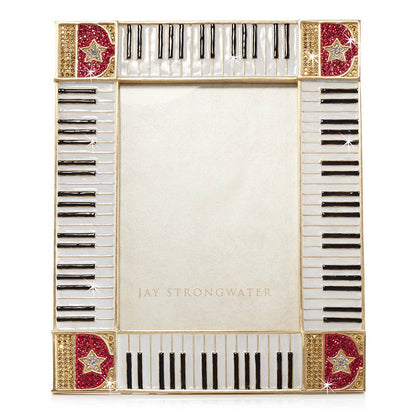 Jay Strongwater Elton John Piano Key 5" x 7" Crystal Enamel Picture Frame