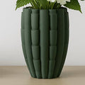 Decorative Vase - Green Porcelain 3D Printed Bold, 11 in.