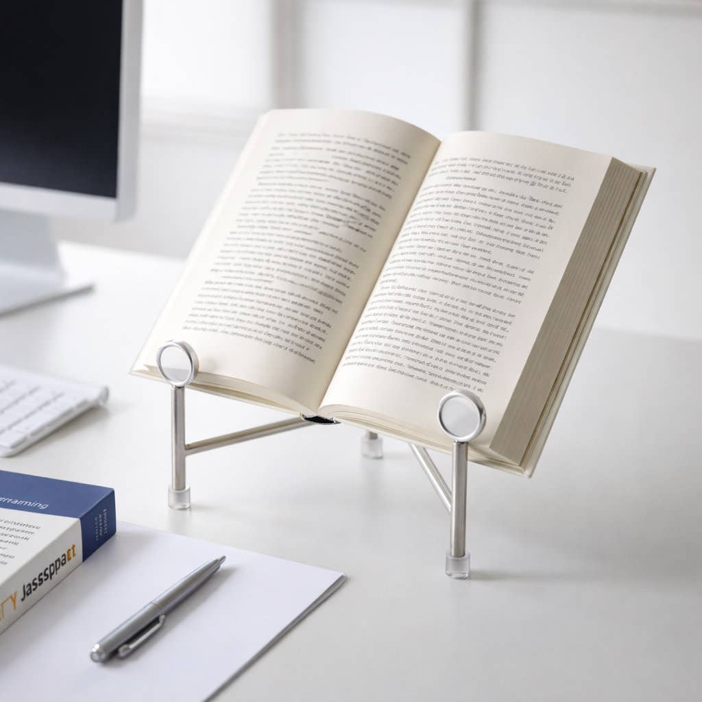 Decorative Object - Silver Metal Acrylic Easel Stand, 10 in.