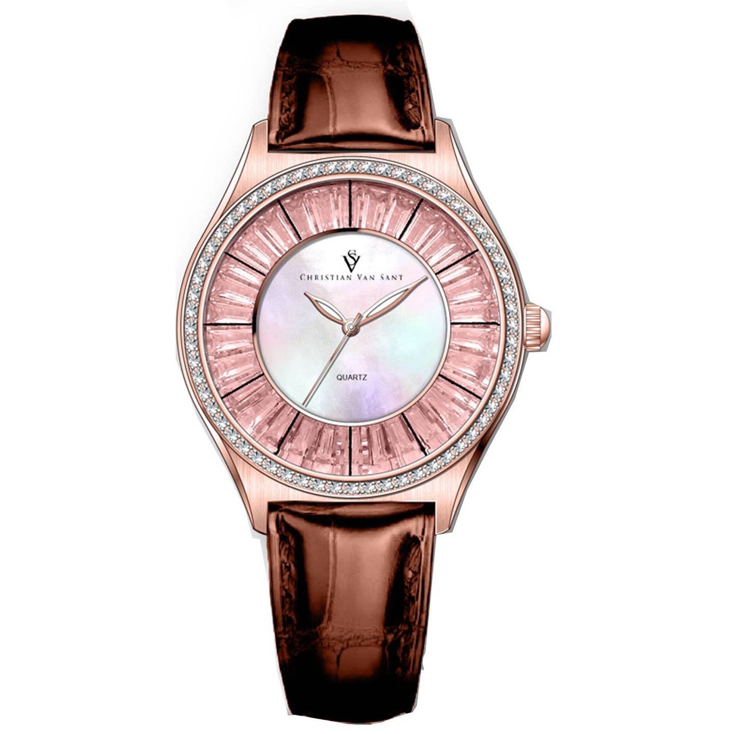 Christian Van Sant Luna Women's Quartz Watch, Mother-of-Pearl Dial