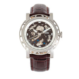 Reign Stavros Men's Automatic Skeleton Leather Watch
