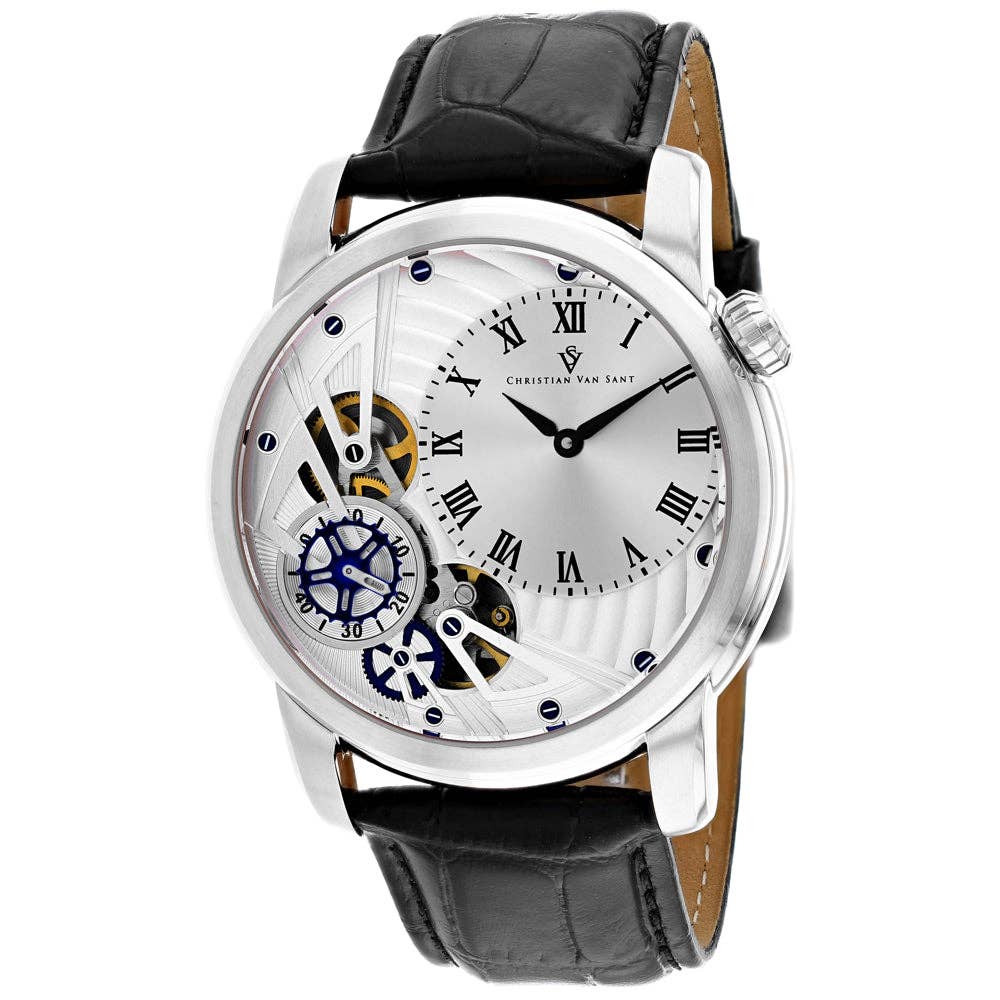 Christian Van Sant Sprocket Men's Auto-Quartz Watch, Silver Dial