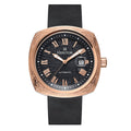 Authentic Heritor Davenport Men's Automatic Engraved-Case Leather Watch, Style HERHS3205