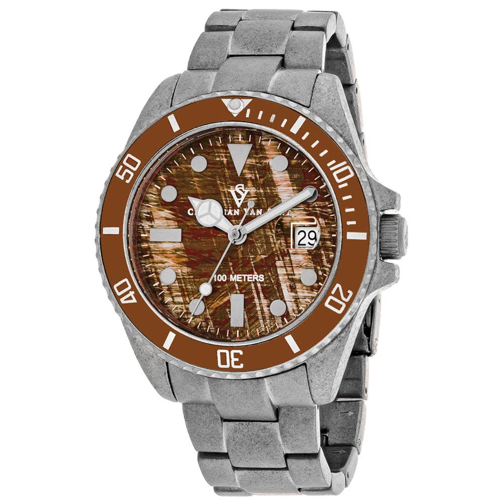 Christian Van Sant Montego Men's Watch, Vintage Brown Dial