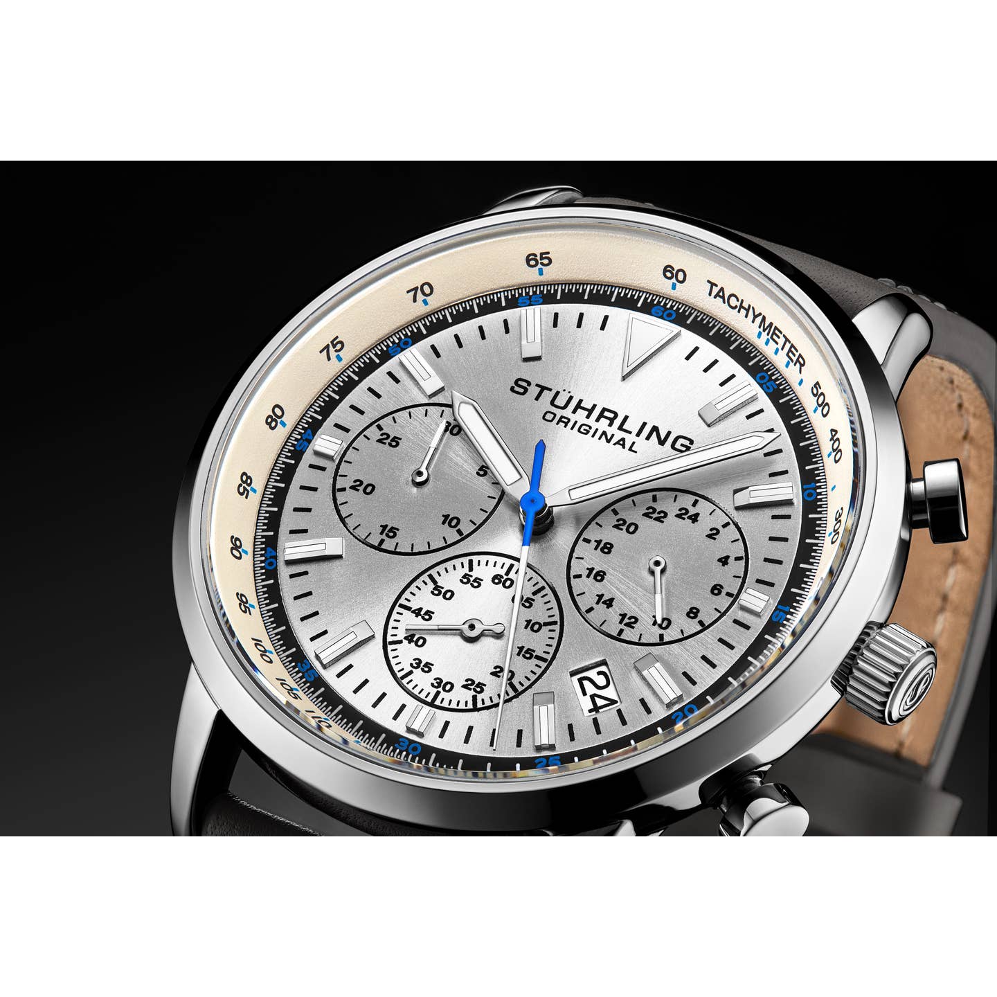 Stuhrling Original Monaco Men's Quartz Chronograph Watch, 44mm, Style 9VVFK