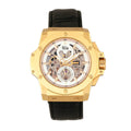 Reign Commodus Men's Automatic Skeleton Leather Watch