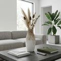 Decorative Vase - White/Brown Ceramic Tall Textured, 16 in.