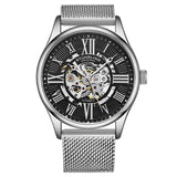 Stuhrling Original Atrium Men's Automatic Skeleton Watch, 42mm, Silver Case