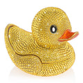 Jay Strongwater Ernie Pavé Rubber Ducky Decorative Box, Gold Swarovski Crystal Enamel Gold-Finished