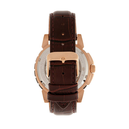 Reign Philippe Men's Automatic Skeleton Leather Watch