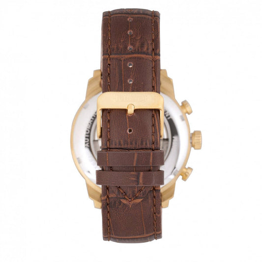 Heritor Arthur Men's Automatic Semi-Skeleton Leather Watch, Style HERHR7904