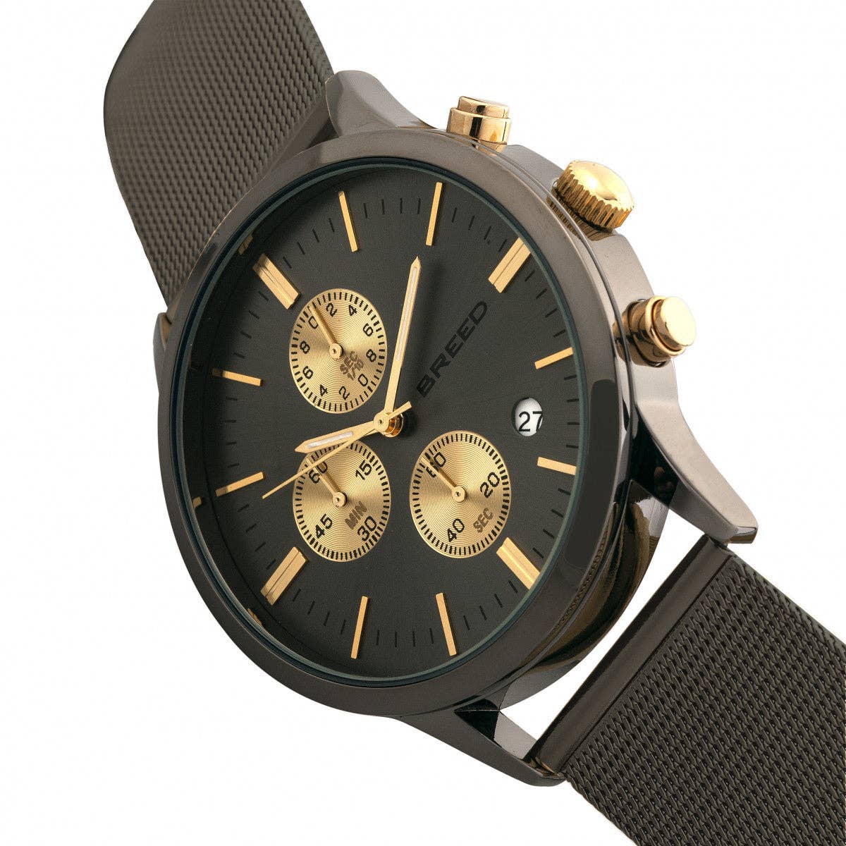 Breed Espinosa Men's Quartz Chronograph Date Mesh Bracelet Watch
