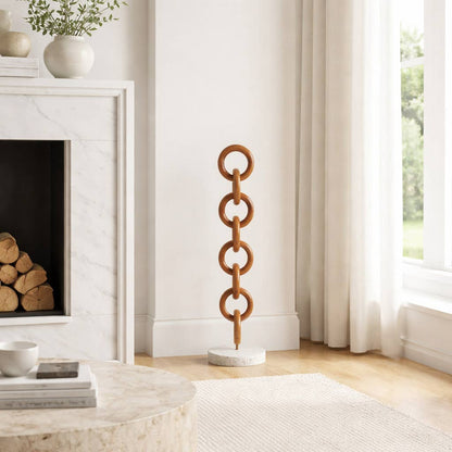 Decorative Object - Gold Wood Large Chain Link, 28 in.