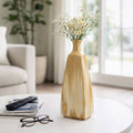Decorative Vase - Ivory Ceramic Two-Tone Glazed, 16 in.