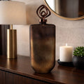 Bottle - Bronze Glass Modern Ombre with Metal Topper, 20 in.