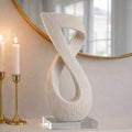 Decorative Object - White Resin Abstract Twist, 19 in.
