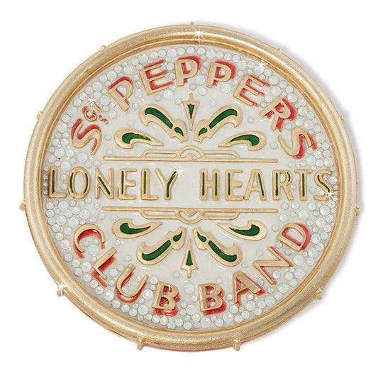 Jay Strongwater Sgt. Pepper's Crystal Enamel Gold-Finished Decorative Tray