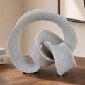 Decorative Sculpture - Gray Polyresin Small Loop, 8 in.