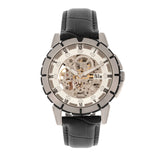 Reign Philippe Men's Automatic Skeleton Leather Watch