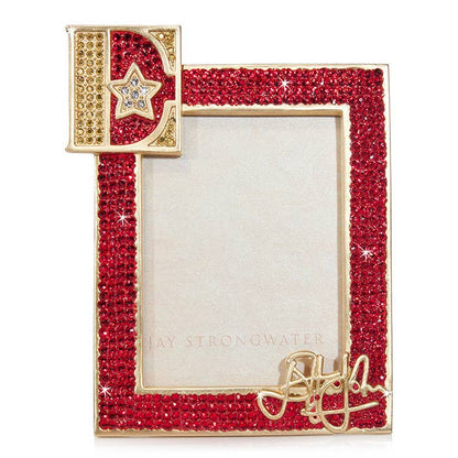 Jay Strongwater Elton John "E" 3" x 4" Crystal Enamel Picture Frame