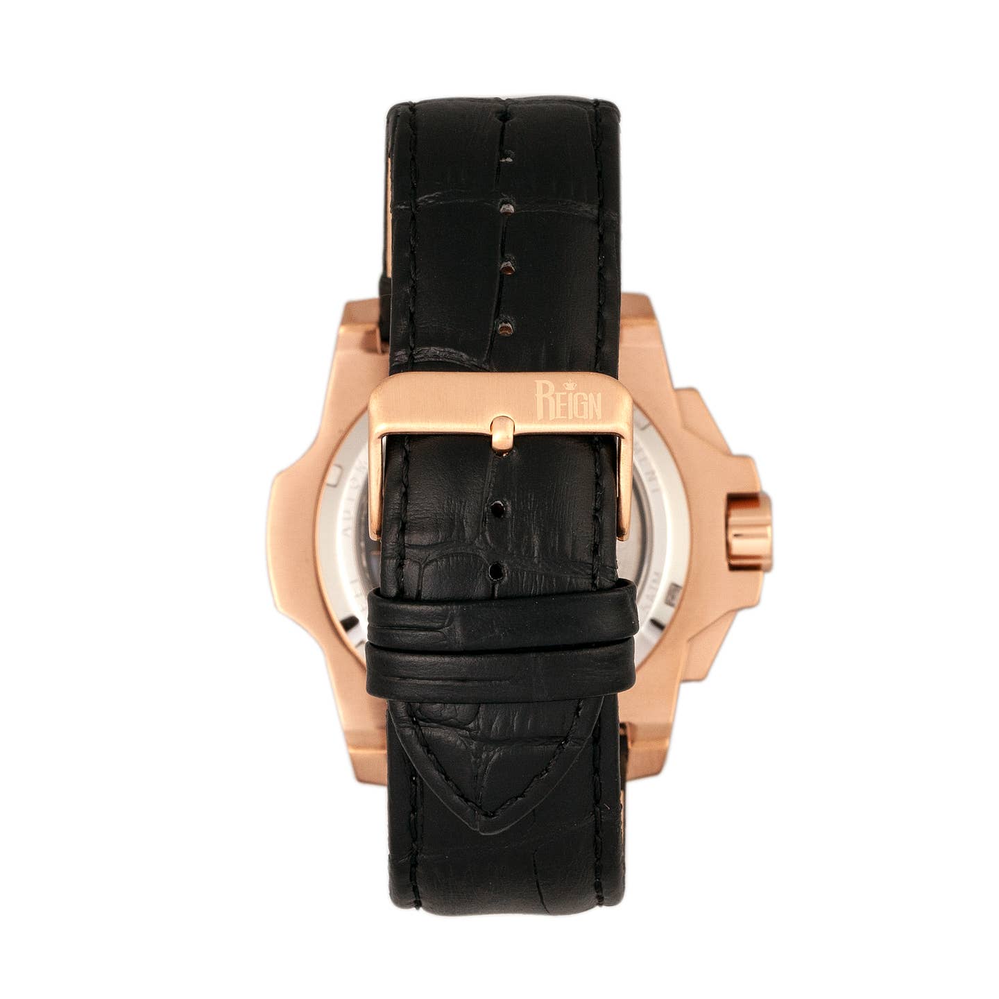 Reign Commodus Men's Automatic Skeleton Leather Watch
