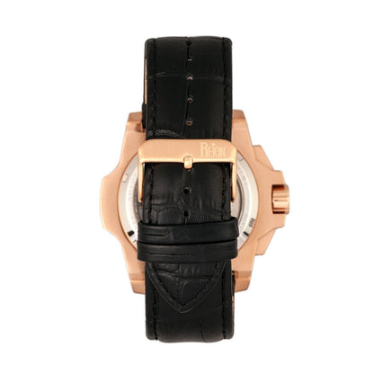 Reign Commodus Men's Automatic Skeleton Leather Watch