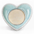 Jay Strongwater Chantal Heart Swarovski Crystal Enamel Picture Frame, Pale Blue
