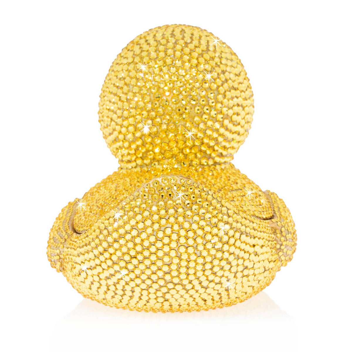 Jay Strongwater Ernie Pavé Rubber Ducky Decorative Box, Gold Swarovski Crystal Enamel Gold-Finished