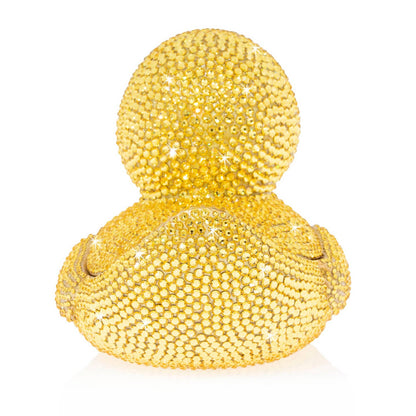 Jay Strongwater Ernie Pavé Rubber Ducky Decorative Box, Gold Swarovski Crystal Enamel Gold-Finished