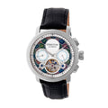 Authentic Heritor Aura Men's Automatic Semi-Skeleton Leather Watch, Style HERHR3504