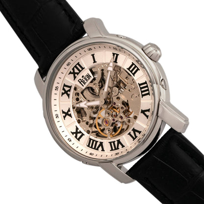 Reign Kahn Men's Automatic Skeleton Leather Watch